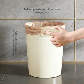 Koš za otpad za kućnu upotrebu, 2025 novi model, cilindričnog oblika, velike kapacitete, za kuhinju, dnevni boravak, ured, WC i kupaonu