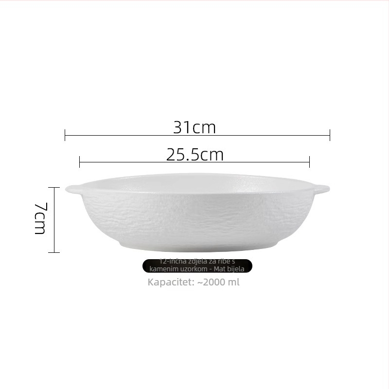 Porcelanski lonac s laganim luksuzom, dvostruke ručke, promjer 20–20.9 cm, mikrovalna sigurnost, jednofonalni završetak s pod-glazom, pogodna za ramen, juhu i rezance