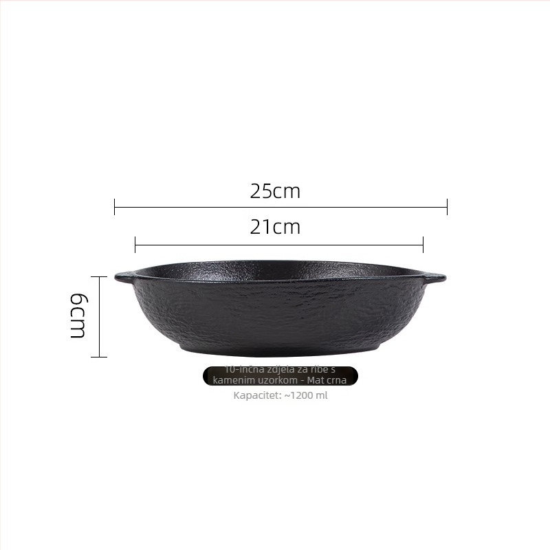 Porcelanski lonac s laganim luksuzom, dvostruke ručke, promjer 20–20.9 cm, mikrovalna sigurnost, jednofonalni završetak s pod-glazom, pogodna za ramen, juhu i rezance
