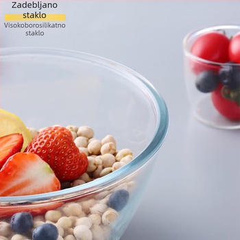 Kućni set zdjela od borosilikatnog stakla — zdjele za tučenje jaja, zdjele za salatu i zdjele za juhu, velike, srednje iMale veličine