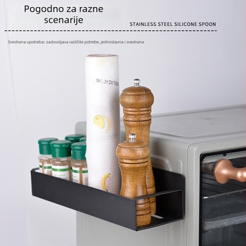 Magnetski organizator hladnjaka u kuhinji – držač za začine, bočice i staklenke, držač noževa, kompaktno rješenje za male stanove