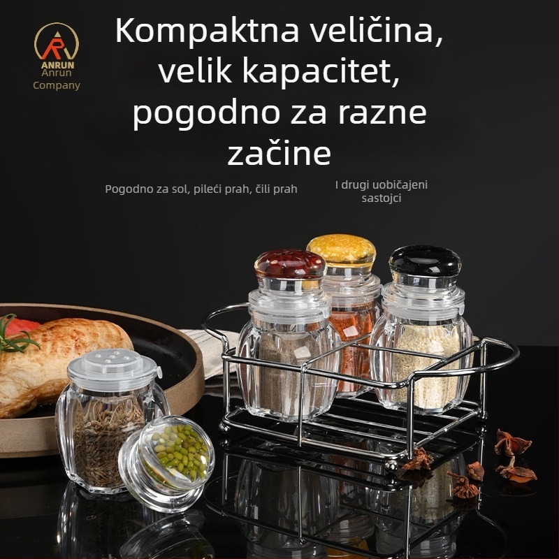 Novi elegantni akrilni kuhinjski spremnik za začine, prijenosni višenamjenski spremnik za pohranu