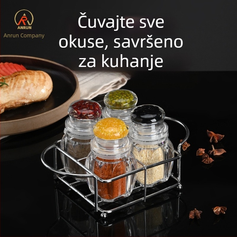 Novi elegantni akrilni kuhinjski spremnik za začine, prijenosni višenamjenski spremnik za pohranu