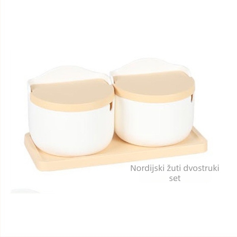 Trojedelni minimalistički keramički set posuda za začine – japanskog stila