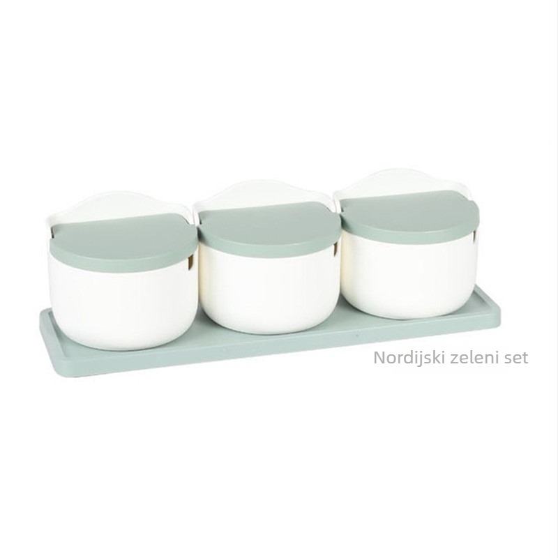 Trojedelni minimalistički keramički set posuda za začine – japanskog stila