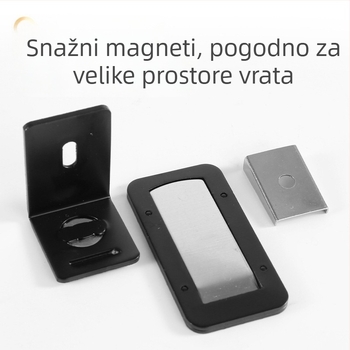 Bez bušenja magnetski podni držač za vrata, od nehrđajućeg čelika, ultra-tanki skrivenog dizajna, za kupaonicu i WC