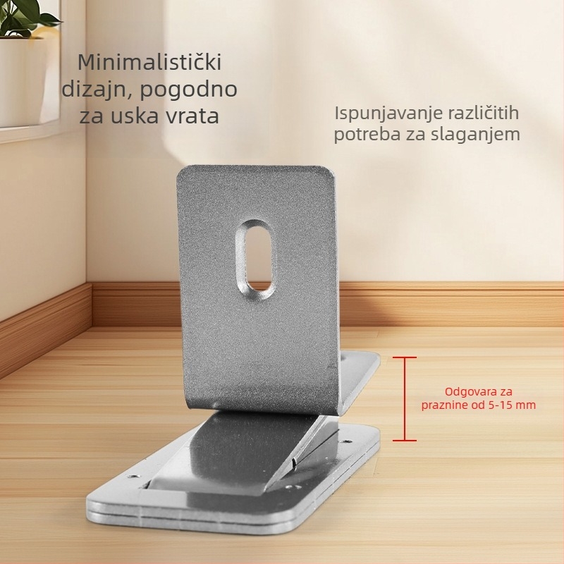 Bez bušenja magnetski podni držač za vrata, od nehrđajućeg čelika, ultra-tanki skrivenog dizajna, za kupaonicu i WC