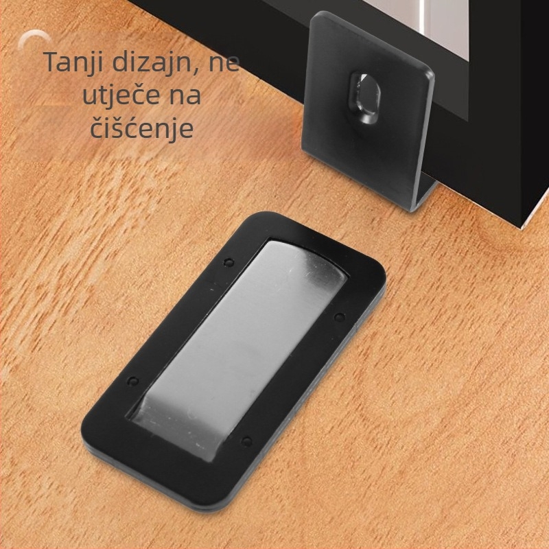 Bez bušenja magnetski podni držač za vrata, od nehrđajućeg čelika, ultra-tanki skrivenog dizajna, za kupaonicu i WC