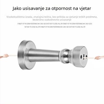 Nerđajući čelični magnetski štoper za vrata – protiv sudara, bez bušenja, zidni nosač