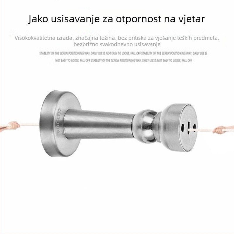 Nerđajući čelični magnetski štoper za vrata – protiv sudara, bez bušenja, zidni nosač