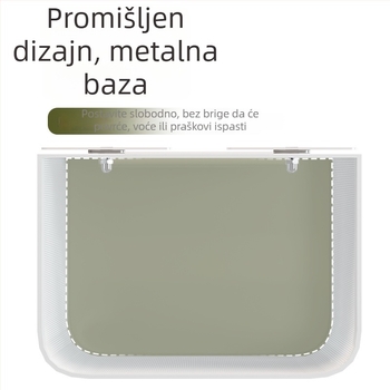 Bez bušenja: kuhinjski ormarić vrata – viseći košarasti organizator za skladištenje, zidni nosač od karbonske čelika, moderni minimalistički dizajn