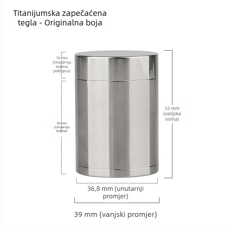 Prijenosna kutija za lijekove od titanijeve legure, zatvorena, velika kapaciteta, skladište za prvu pomoć