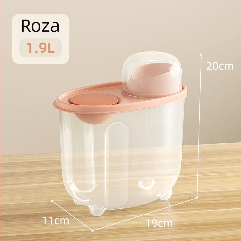 Set plastičnih spremnika za pohranu žitarica, otpornih na vlagu, s poklopcem