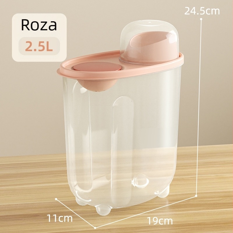 Set plastičnih spremnika za pohranu žitarica, otpornih na vlagu, s poklopcem