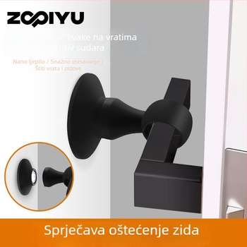 Silikonska ručka za vrata s usisnom čašom i jastučićem protiv udara – tiho zatvaranje za kupaonicu i spavaću sobu (bez bušenja).