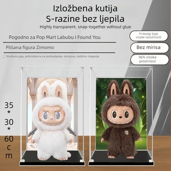 Bubble Mart Zimomo kutija za izlaganje, druga generacija, proziran akrilni poklopac za prašinu
