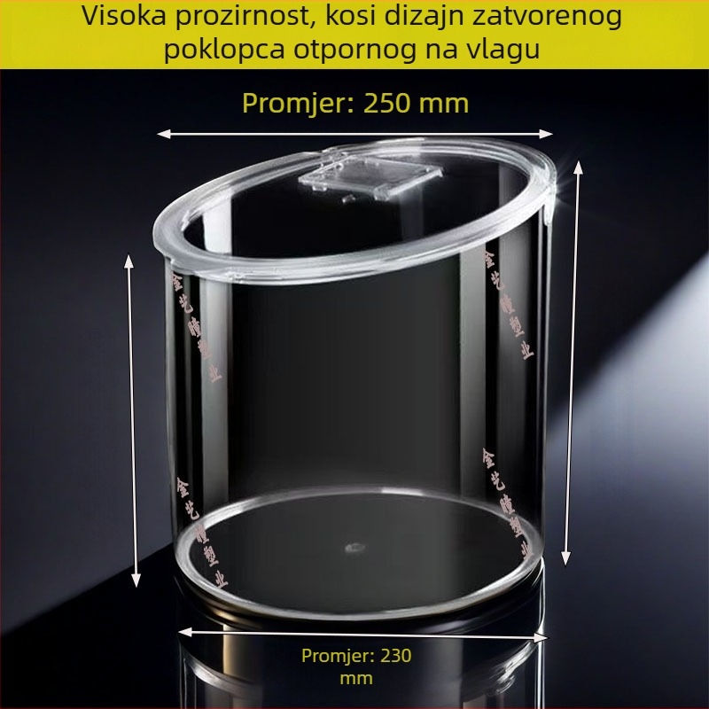 Plastične zatvorene posude za slatkiše i suho voće, prozirna okrugla kutija za žitarice