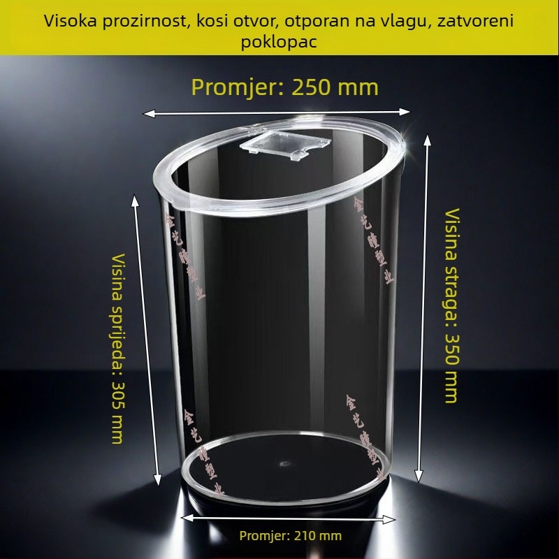 Plastične zatvorene posude za slatkiše i suho voće, prozirna okrugla kutija za žitarice