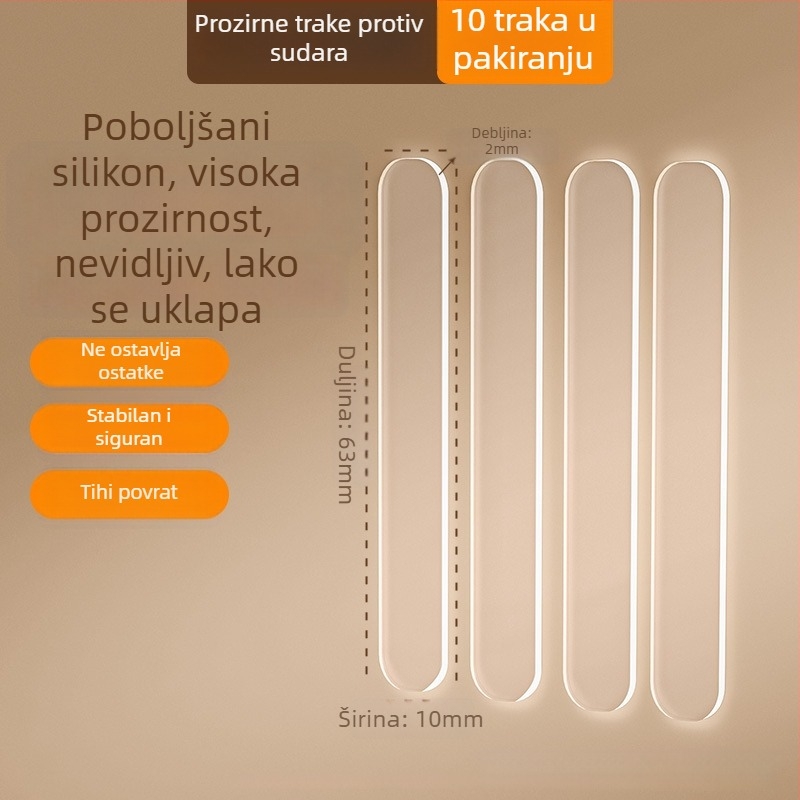 Silikonske jastučiće protiv sudara za kvake vrata, vrata hladnjaka i ormarića – zaštita namještaja