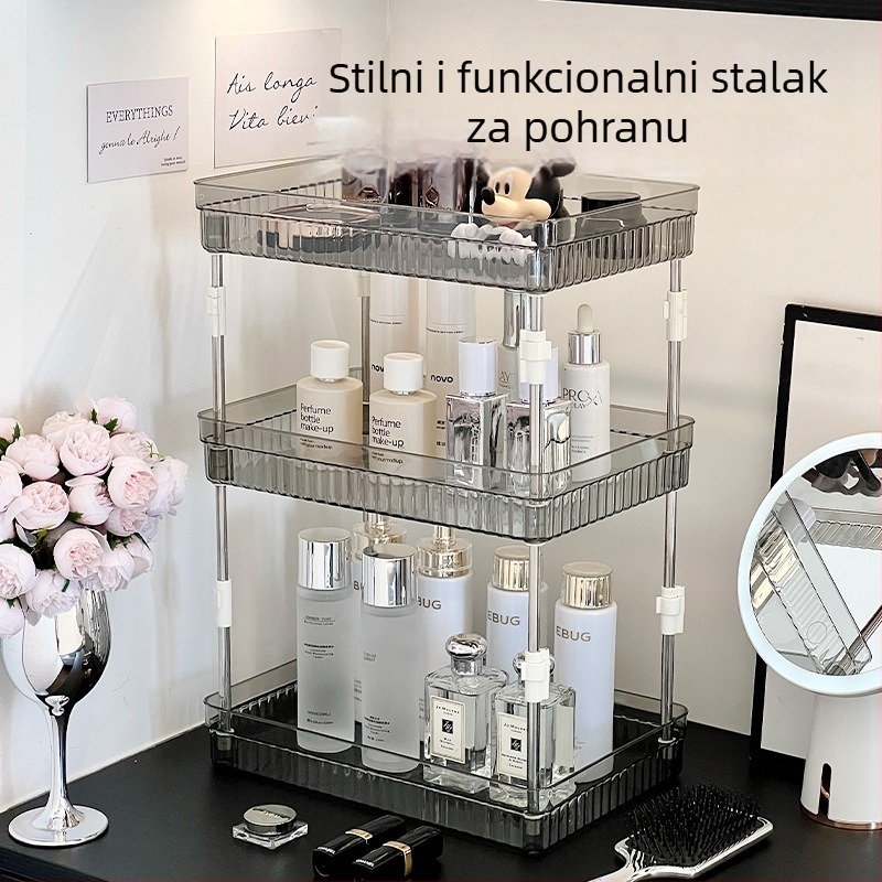 3-podični stalak za kozmetiku, kuhinju i kupaonicu — stolni organizator za grickalice i napitke