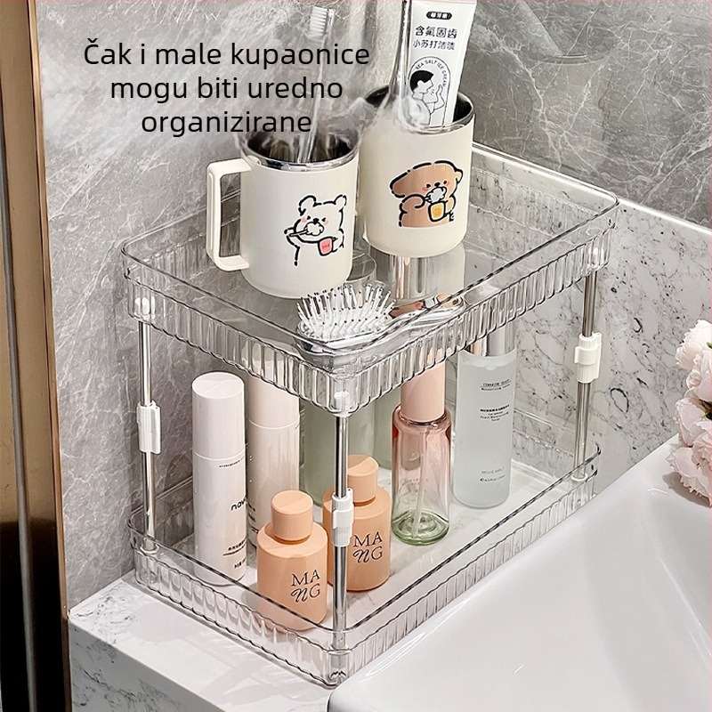 3-podični stalak za kozmetiku, kuhinju i kupaonicu — stolni organizator za grickalice i napitke