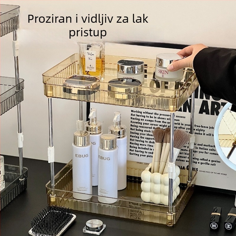 3-podični stalak za kozmetiku, kuhinju i kupaonicu — stolni organizator za grickalice i napitke