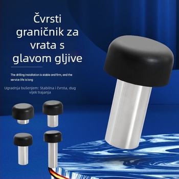 Ograničivač vrata od nehrđajućeg čelika 304 s kapom gljive za staklena vrata kupaonice