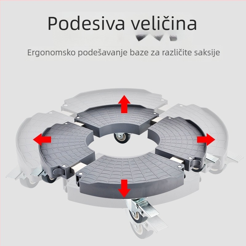Uspravna kružna baza za klima-uređaj s visinskim podesivim stalkom, univerzalnim kotačićima, pomičnom pladnju za lonce, otpornošću na vlagu i podignutim skladišnim nosačem
