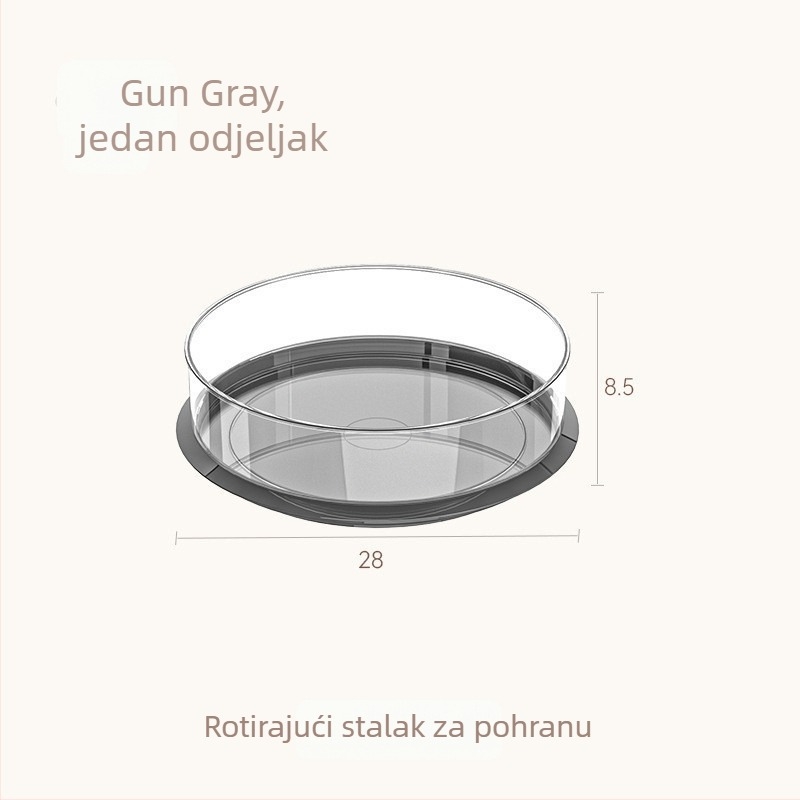 Okretni držač začina na kuhinjskom pultu — višenamjenski spremnik za ulje, sol, umake i ocat