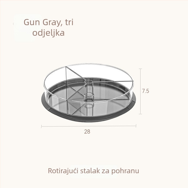 Okretni držač začina na kuhinjskom pultu — višenamjenski spremnik za ulje, sol, umake i ocat