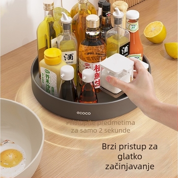Ecoco Okretni držač začina za kuhinjski pult – Višestruki organizator začina