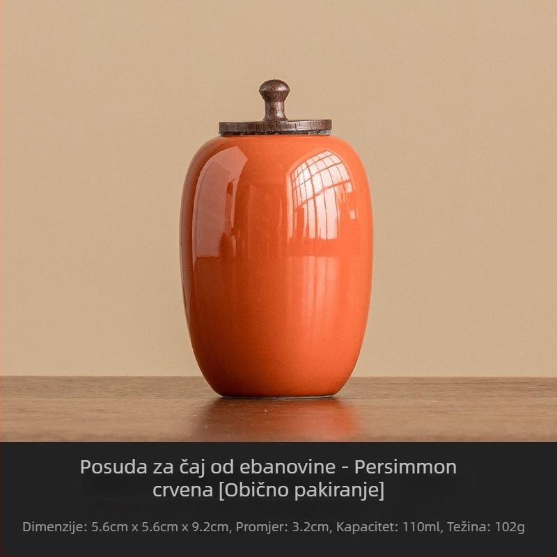 Keramična zatvorena posuda za čaj, minimalistički kineski stil, kućno skladištenje čaja otporno na vlagu, prijenosna