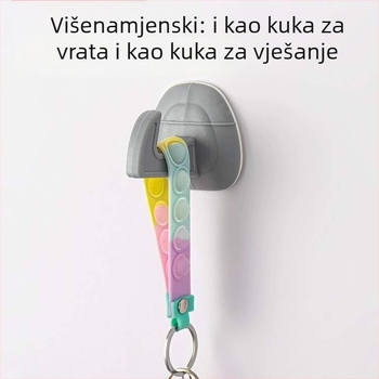 Silikonski zaustavljač vrata bez bušenja, s prianjanjem na zid, amortizer udara i kuka za kvaku