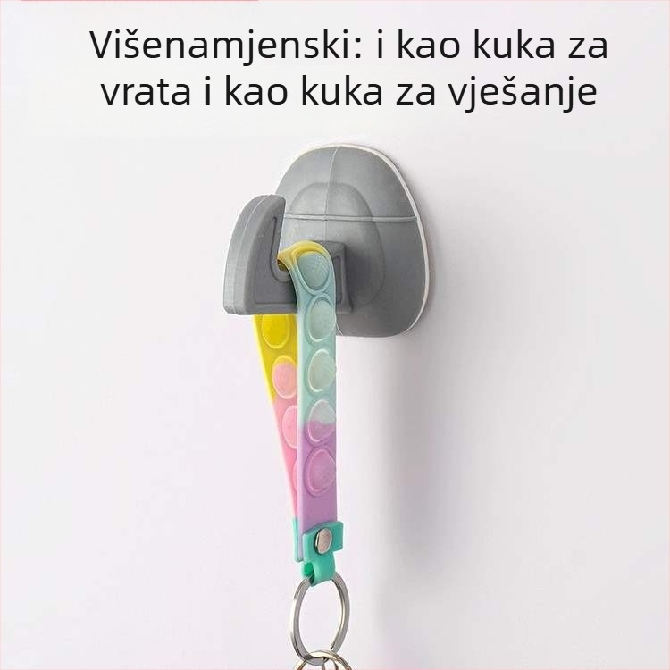 Silikonski zaustavljač vrata bez bušenja, s prianjanjem na zid, amortizer udara i kuka za kvaku