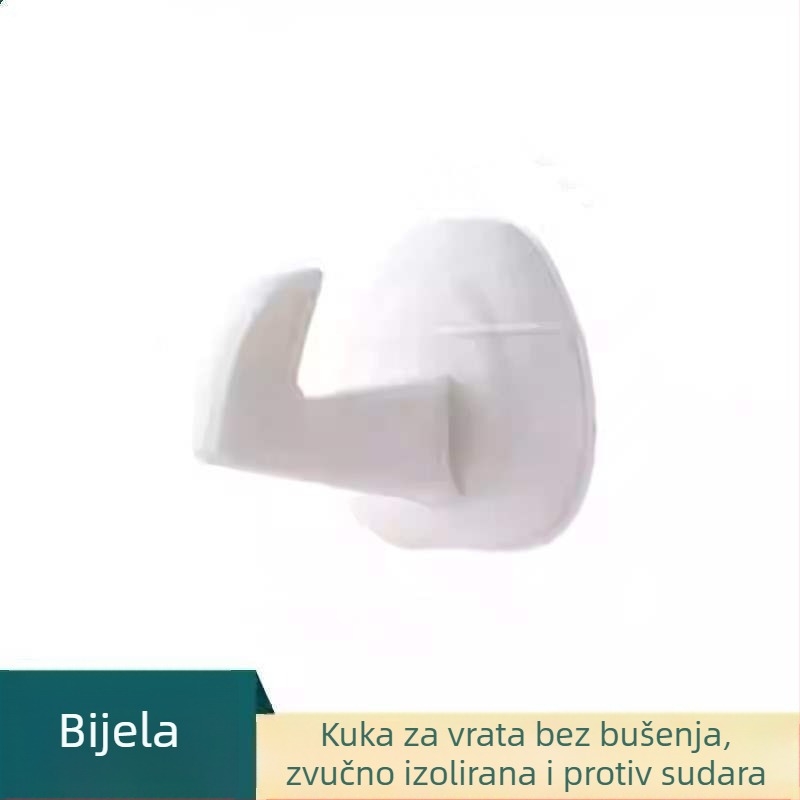 Silikonski zaustavljač vrata bez bušenja, s prianjanjem na zid, amortizer udara i kuka za kvaku
