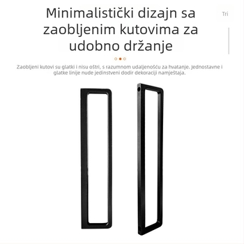 Ultra uska ručka za klizna vrata od stakla, aluminijski spoj, skrivena ugradnja, ručka za vrata i prozore, brava s dvostrukom kukom