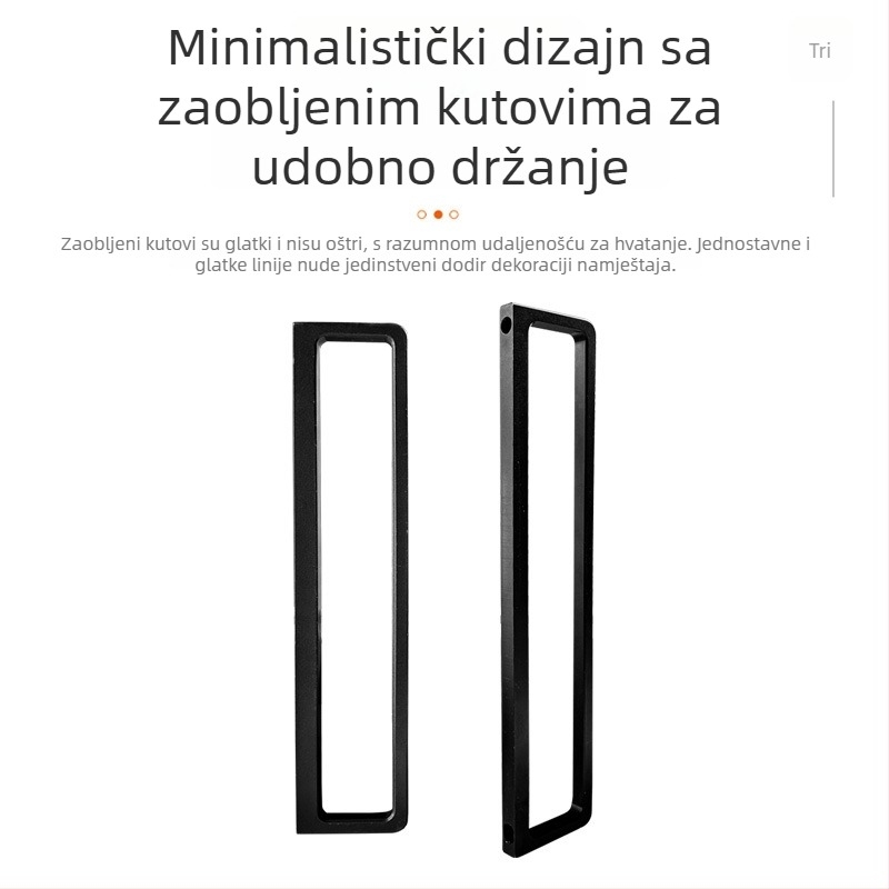 Ultra uska ručka za klizna vrata od stakla, aluminijski spoj, skrivena ugradnja, ručka za vrata i prozore, brava s dvostrukom kukom