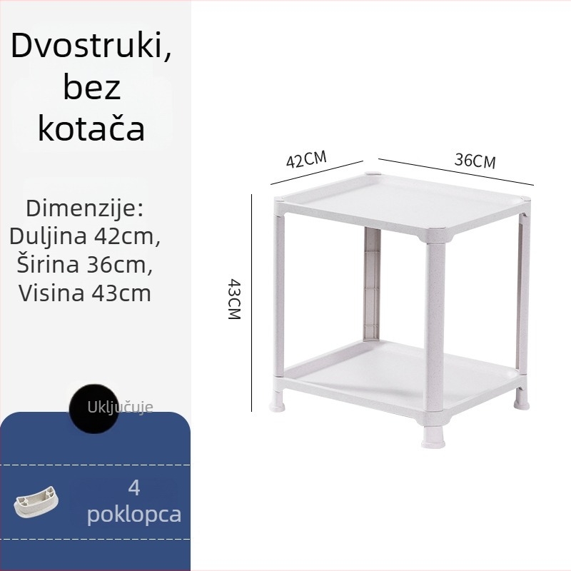 Slobodno stojeći kuhinjski stalak za mikrovalnu, aparat za kuhanje riže i pećnicu — višenamjenski pomični kolica