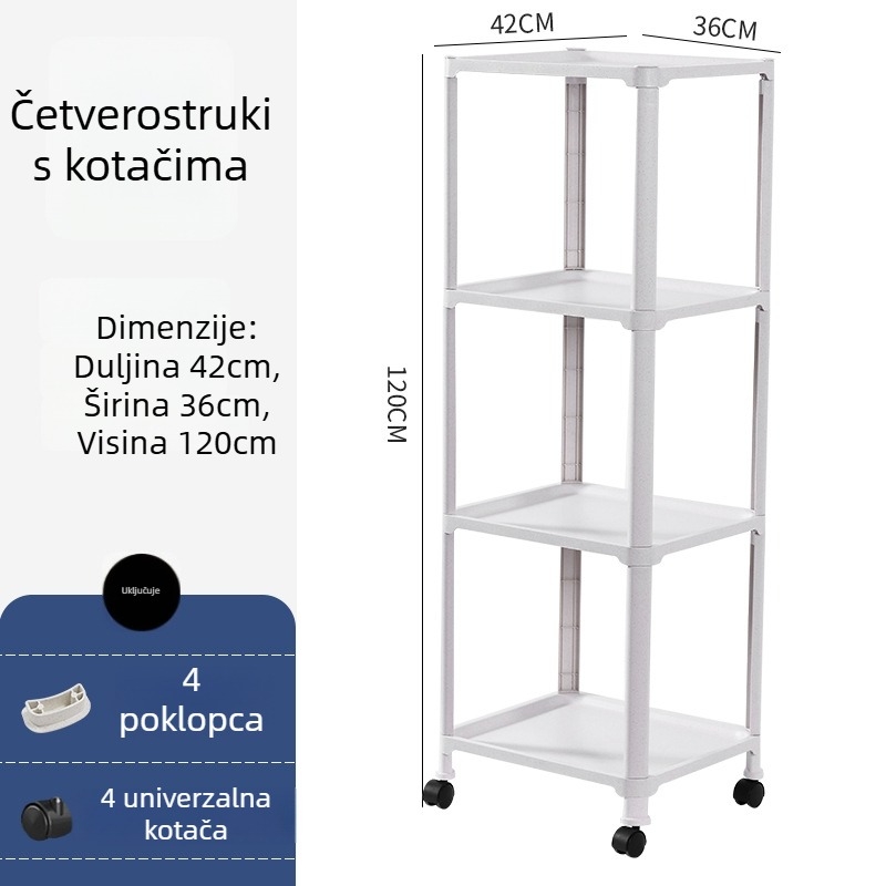 Slobodno stojeći kuhinjski stalak za mikrovalnu, aparat za kuhanje riže i pećnicu — višenamjenski pomični kolica