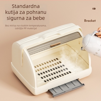 Kutija za pohranu bočica za bebe i pribor za hranjenje sa sušilnim stalkom i zaštitom od prašine