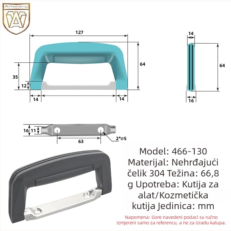 AW Anwang 466 Plastično držalo za kutije s instrumentima i industrijske kutije