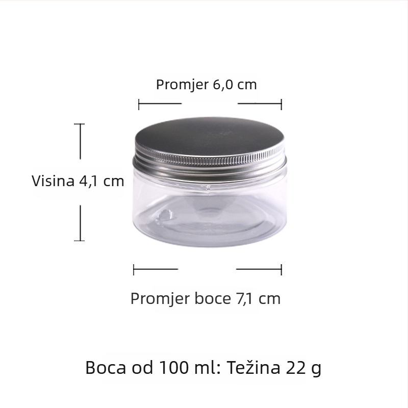Set bočica za prah tamjana i prozirne PET staklenke s aluminijskim poklopcem; staklenke za čaj, kutija s biserima i alati za ceremoniju tamjana