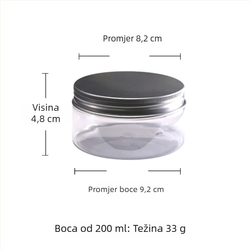 Set bočica za prah tamjana i prozirne PET staklenke s aluminijskim poklopcem; staklenke za čaj, kutija s biserima i alati za ceremoniju tamjana