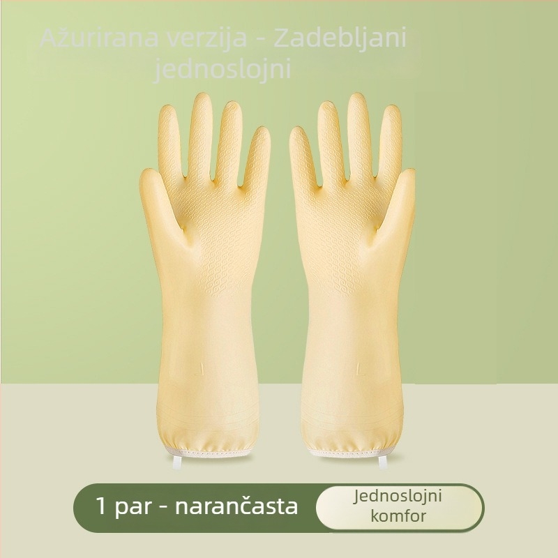 Kućne latex rukavice za pranje posuđa, debele i izdržljive, za kuhinjske poslove i ribanje lonaca, vodootporne