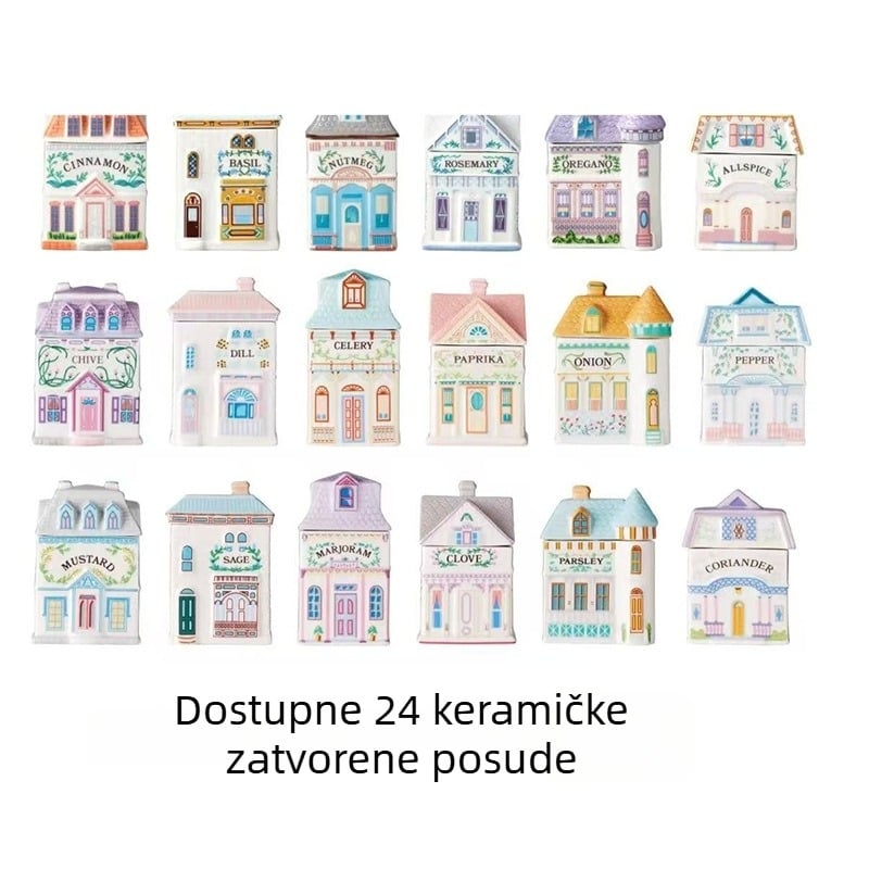 Novi kreativni keramički hermetički posuda za kuhinju, posuda za mljevenu kavu i posuda za začine u obliku kuće