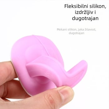 Silikonska kukica za vrata, bez bušenja, višenamjenski tiši držač vrata, otporan na udarce, za kupaonicu i spavaću sobu