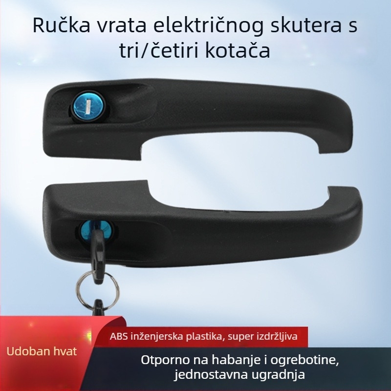 Plastična ručka za električni tricikl i univerzalno četverokotačno vozilo, crna