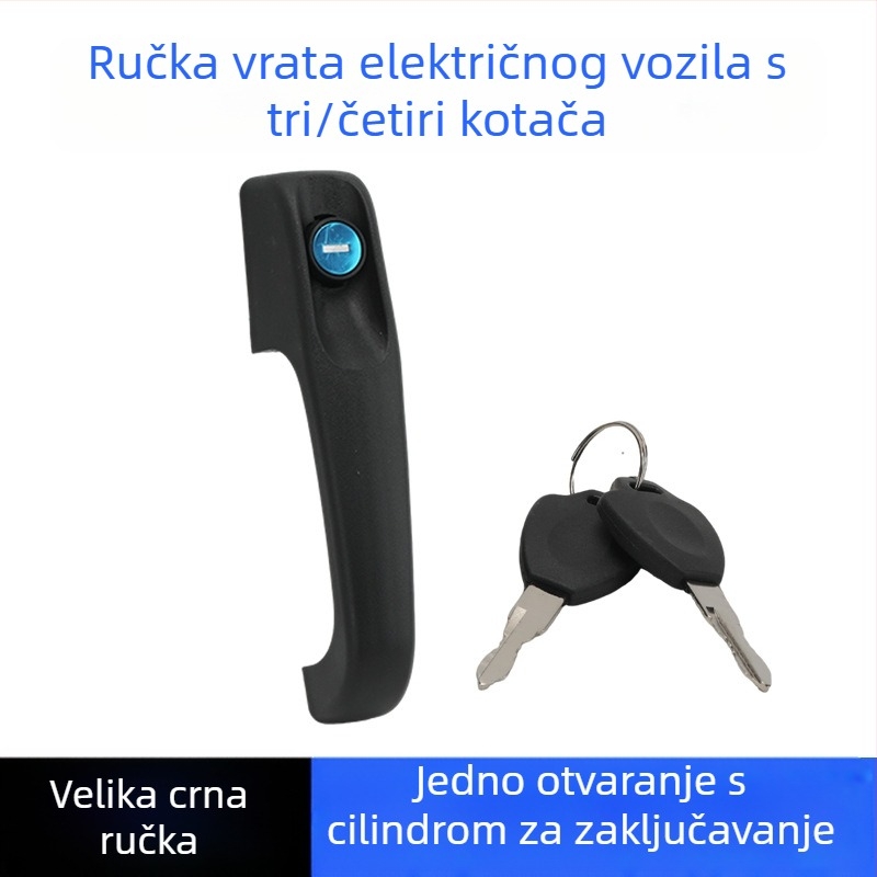 Plastična ručka za električni tricikl i univerzalno četverokotačno vozilo, crna