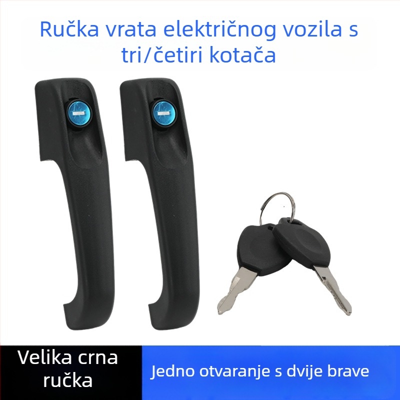 Plastična ručka za električni tricikl i univerzalno četverokotačno vozilo, crna
