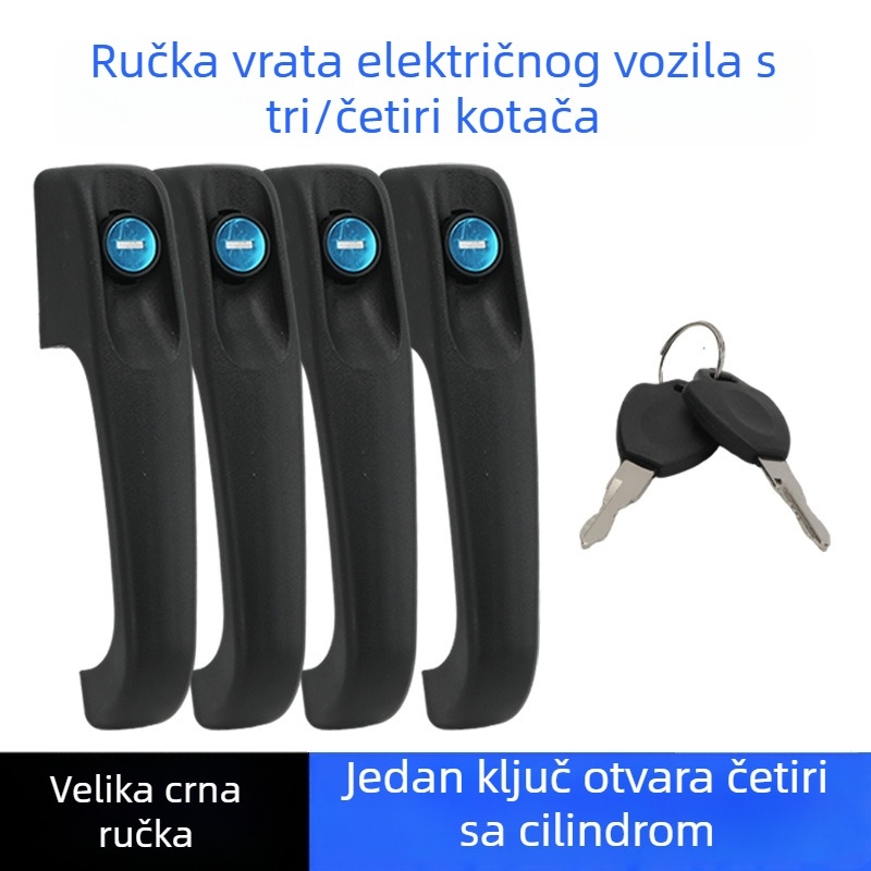 Plastična ručka za električni tricikl i univerzalno četverokotačno vozilo, crna